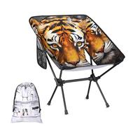 Mintoprints Tiger Animal Sedia da campeggio leggera pieghevole portatile compatta per esterni, viaggi, spiaggia, escursionismo zaino in spalla