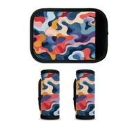 Mintoprints Water Ripple - Confezione da 2 custodie per maniglie per bagagli, accessori da viaggio per aereo, aeroporto