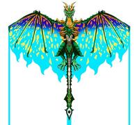 Mint's Colorful Life Aquilone Dragon per bambini e adulti, facile da far volare, migliore aquilone da spiaggia per principianti, corda da 91,4 m inclusa