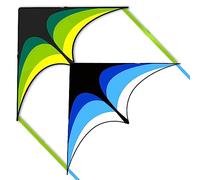 Mint's Colorful Life Delta, aquiloni per bambini e adulti, estremamente facile da far volare, aquilone per principianti (verde e blu)