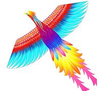 Mint's Colorful Life Drago arcobaleno Fenice Drago di volo per bambini e adulti, facile da volare grande spiaggia drago