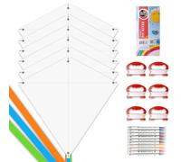 Mint's Colorful Life Kit di aquiloni per bambini, kit per bomboniere, fai da te, bianco, per decorare, dipingere e colorare le proprie creazioni