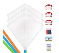 Mint's Colorful Life Kit fai da te per bambini, kit per la decorazione di aquiloni da colorare, kit per feste con diamanti bianchi (confezione da 3)