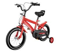 MINUS ONE Bicicletta per bambini da 14 pollici, per ragazzi e bambine dai 3 ai 6 anni, bicicletta per bambini Urban Jungle, con ruote di supporto, parafango, freno anteriore e posteriore combinato