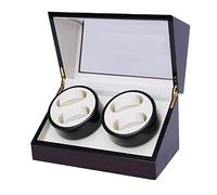 MINUS ONE Caricatore automatico per orologi, scatola per orologi Watch Winder Mute per orologi di lusso, vetrina in vetro, funzionamento a batteria o alimentatore di rete con morbido velluto, marrone