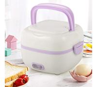 MINUS ONE - Lunch box elettrico 220 V, per auto, ufficio, 2 in 1, scaldavivande elettrico, 1 l, scaldavivande per auto, casa, campeggio