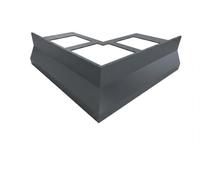 MINUTA PROFILI Angolare Esterno per Profilo gocciolatoio Alluminio Nor Per Balconi e Terrazze 16X16 cm (ANTRACITE)