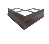 MINUTA PROFILI Angolare Esterno per Profilo gocciolatoio Alluminio Nor Per Balconi e Terrazze 16X16 cm (Testa di Moro RAL 8019)