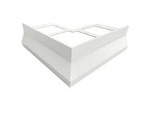 MINUTA PROFILI Angolare Esterno per Profilo gocciolatoio Alluminio Nor Per Balconi e Terrazze 16X16 cm (Bianco RAL 9010)