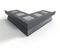 MINUTA PROFILI Angolare Esterno per Profilo gocciolatoio Alluminio TOP Per Balconi e Terrazze (Antracite)
