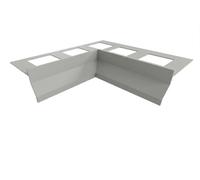 MINUTA PROFILI Angolare Interno per Profilo gocciolatoio Alluminio Nor Per Balconi e Terrazze 16X16 cm (Chiaro RAL 7038)