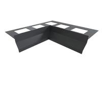MINUTA PROFILI Angolare Interno per Profilo gocciolatoio Alluminio Nor Per Balconi e Terrazze 16X16 cm (Antracite)
