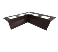 MINUTA PROFILI Angolare Interno per Profilo gocciolatoio Alluminio Nor Per Balconi e Terrazze 16X16 cm (Testa di Moro RAL 8019)