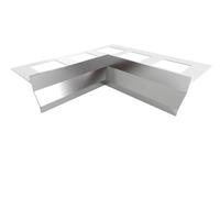 Minuta Profili Angolare Per Profilo Gocciolatoio Balcone In Alluminio NOR Angolare Gocciolatoio Per Balconi Interno 16X16 Cm Facile Installazione (Grigio metallizzato RAL 9007)