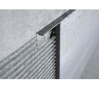 MINUTA PROFILI Profili In Acciaio Terminali Profili Per Piastrelle Decorazioni Angoli Rivestimenti Di Ceramica Mosaico E Marmo Profilo Pavimento Barra 2,5 M Facile Da Installare (LUCIDO 10X1MM)