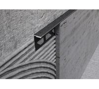 Minuta Profili Profili In Acciaio Terminali Profili Per Piastrelle Decorazioni Angoli Rivestimenti Di Ceramica Mosaico E Marmo Profilo Pavimento Nero Opaco Barra 2,5 M Facile Da Installare (12 MM)