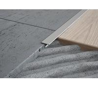 MINUTA PROFILI Profilo Alluminio Coprigiunto A T Per Pavimenti Di Pari Livello Profili Alluminio Buona Resistenza Sollecitazioni Profili In Alluminio Facile Installazione (LUCIDO, 20 MM)