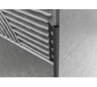 MINUTA PROFILI Profilo Alluminio Per Installazioni Interne Ed Esterne Profili Alluminio Alta Qualità Profilo Angolare Alluminio Lunga Durata Barra 2,5 M Angolo Quadro Sabbia Antracite (10 MM)