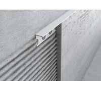 MINUTA PROFILI Profilo Alluminio Terminale Per Piastrelle Decorazione Rivestimenti Ceramica Mosaico Marmo Barra Bianco Lucido 2,5 M Facile Da Installare (12 MM)