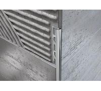 MINUTA PROFILI Profilo Angolare Acciaio Inox Per Ogni Ambiente Profilo Per Pavimenti Resistente Profili In Acciaio Per Piastrelle Angolo Tondo Barra 2,5 M Facile Installazione (LUCIDO 10X1MM)