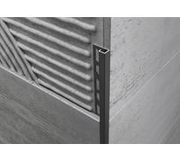 MINUTA PROFILI Profilo Angolare Acciaio Inox Per Qualsiasi Ambiente Profilo Per Pavimenti Resistente Profili In Acciaio Per Piastrelle Nero Opaco Angolo Quadro Barra 2,5 M Facile Installazione (12 MM)