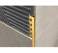 MINUTA PROFILI Profilo Angolare In Ottone Ideale Per Installazioni Interne Ed Esterne Profilo Ottone Spazzolato Angolo Quadro Barra Da 2,5 M X 10 Mm Alta Qualità Lunga Durata