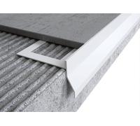 MINUTA PROFILI Profilo Gocciolatoio Balcone In Alluminio NOR Resistente Gocciolatoio Per Balconi Verniciato A Polvere Dimensioni Mattonella 12,5 Mm Barra 2,7 M (BIANCO RAL 9010)