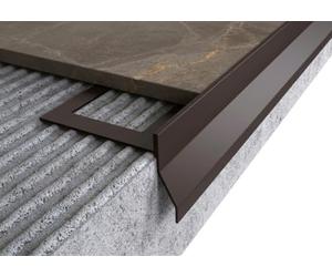 MINUTA PROFILI Profilo Gocciolatoio Balcone In Alluminio NOR Resistente Gocciolatoio Per Balconi Verniciato A Polvere Barra 2,7 M (Testa di Moro RAL 8019)