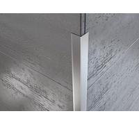 MINUTA PROFILI Profilo Paraspigolo Angolare in Alluminio, Protezione Angoli Piastrelle, Lunghezza 250 cm, Resistente alla Corrosione, Uso Interno ed Esterno (Opaco, 25X25MM)