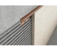 MINUTA PROFILI Profilo Terminale In Ottone Di Alta Qualità Resistente Profilo Ottone Spazzolato Finitura Rame Antico Ideale Per Pavimenti Porte Finestre Barra Da 2,5 M x 10 Mm Facile Installazione