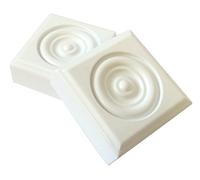 Minute Molding Rosetta classica in plastica per porte e finestre (83051) da 2 pezzi (2-3/4") per porte interne e finestre (2-3/4")