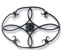 Minuteman International Wrought Iron Trivet, Clover sottopentola da Tavolo in Ferro battuto, Nero
