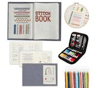 MinXin Embroidery Stitch Book, 2026 Nuovo Embroidery Kit, Kit Ricamo con 143 Modelli, DIY Libro Ricamo, Set di Ricamo per Adulti Principianti e Appassionati di Artigianato