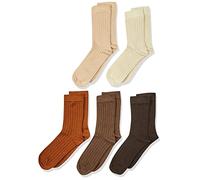 MINYMO Ankle sock - bamboo (5-pack), Calzini in viscosa di bambù Ragazzi unisex, Cocoa Brown, 23