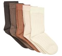 MINYMO Ankle Sock-Bamboo (5-Pack) Calzini in Viscosa di bambù, Cocoa Brown, 31 Ragazzi Unisex