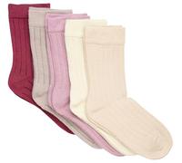 MINYMO Ankle sock - bamboo (5-pack), Calzini in viscosa di bambù Ragazzi unisex, Orchid Haze, 19
