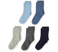 Minymo 5er Pack Socken in Verschieden Farben Calze, Multicolore (Dark Navy 778), 35-38 (Taglia Unica: 35 8) Bambino