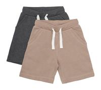 Minymo - Boy's Basic 53 Sweat Short (2-Pack) - Pantaloncini 146 marrone