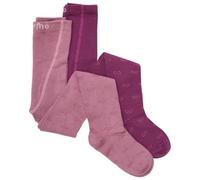 Minymo - Kid's Stockings with Pattern 2-Pack - Collant 128/134 fuchsia/lilla