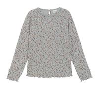 Minymo - Kid's T-Shirt L/S AOP Rib - Maglia a manica lunga 122 grigio