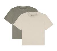 Minymo - Kid's T-Shirt S/S Loose Fit 6683 (2-Pack) - T-shirt 80 beige