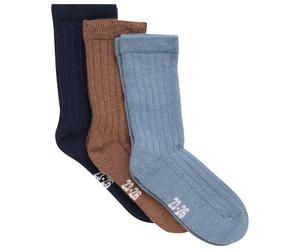 Minymo - Kid's Wool Socks Rib 3-Pack - Calze casual EU 15-18 grigio