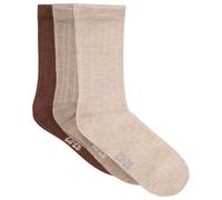 Minymo - Kid's Wool Socks Rib 3-Pack - Calze casual EU 23-26 beige