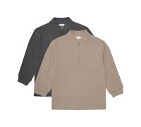 MINYMO Minymo - Felpa unisex con cerniera, confezione da 2 pezzi, marrone, 128 cm