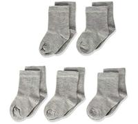 Minymo Unisex - Bimbi 0-24 5er Pack Ankel Socken Calze Not Applicable, Grigio (Light Grey Melange 130), 15-18 (Taglia Unica: 15 8)