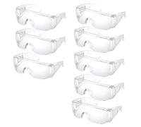 MINZHI Confezione Da 8 Occhiali Di Sicurezza,occhiali Di Protezione Da Lavoro,occhiali Di Sicurezza Trasparenti,Antiappannamento, Anti-UV, Adatto Per Vari Esperimenti, Workshop, Ciclismo, Ecc.