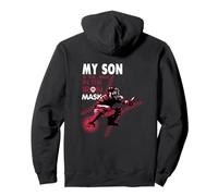 Mio Figlio è l'Uomo con la Maschera di Ferro Baseball Catcher Felpa con Cappuccio