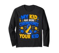 Mio Figlio ha più cromosomi Mese di sensibilizzazione sulla sindrome di Down Maglia a Manica