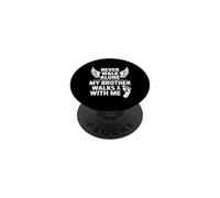 Mio fratello cammina con me Memorial Angel Wings PopSockets PopGrip Adesivo