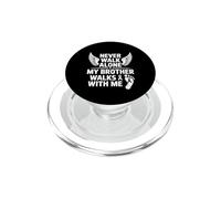 Mio fratello cammina con me Memorial Angel Wings PopSockets PopGrip per MagSafe